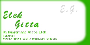 elek gitta business card